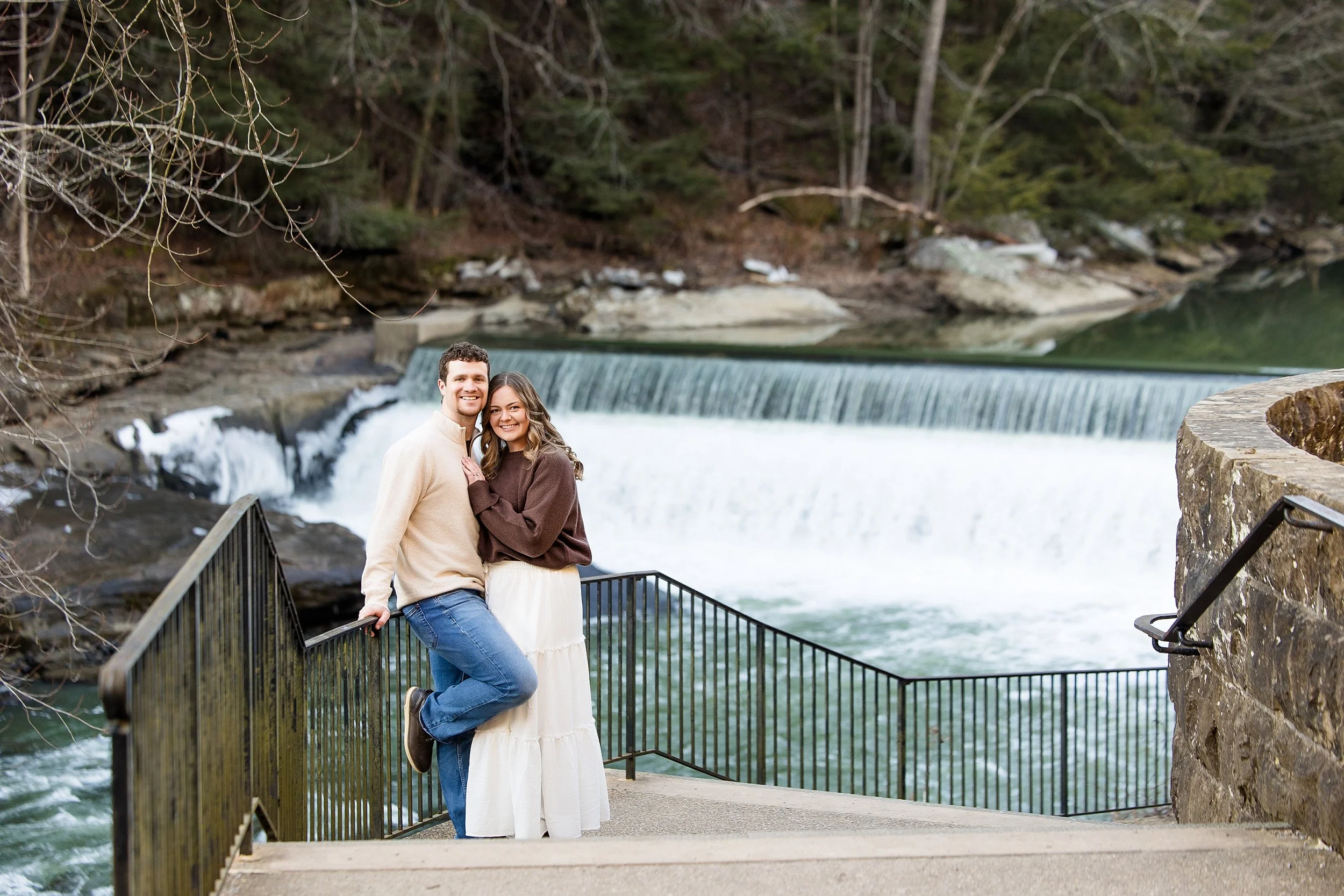 mcconnells mill engagement photos, pittsburgh engagement photographer, locations for engagement photos pittsburgh