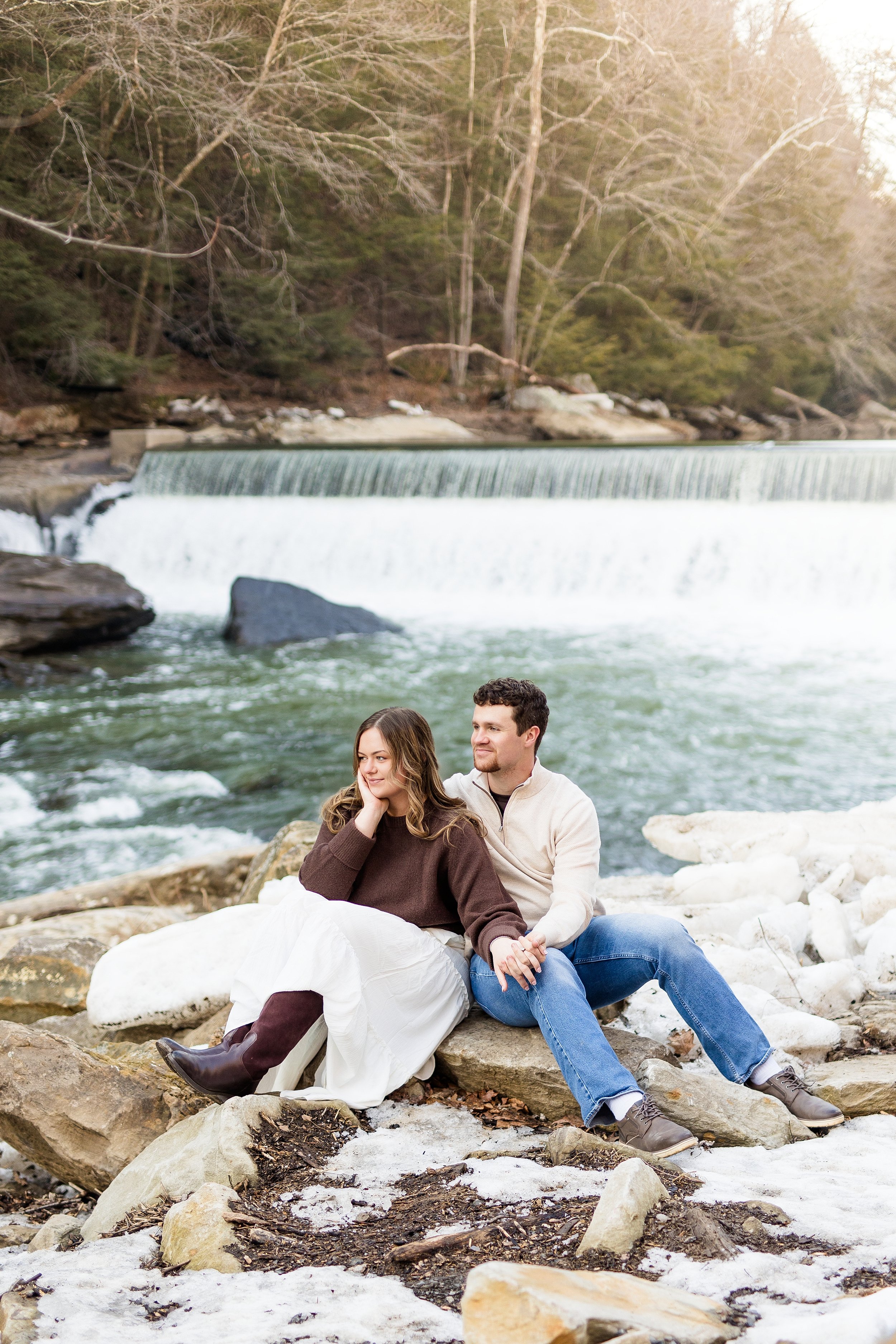 mcconnells mill engagement photos, pittsburgh engagement photographer, locations for engagement photos pittsburgh