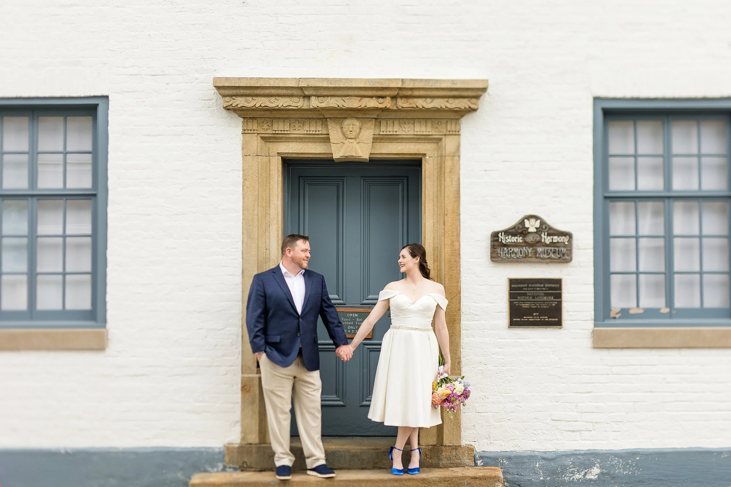 butler county courthouse elopement, butler county courthouse wedding pictures, zelienople wedding pictures, historic harmony wedding photos