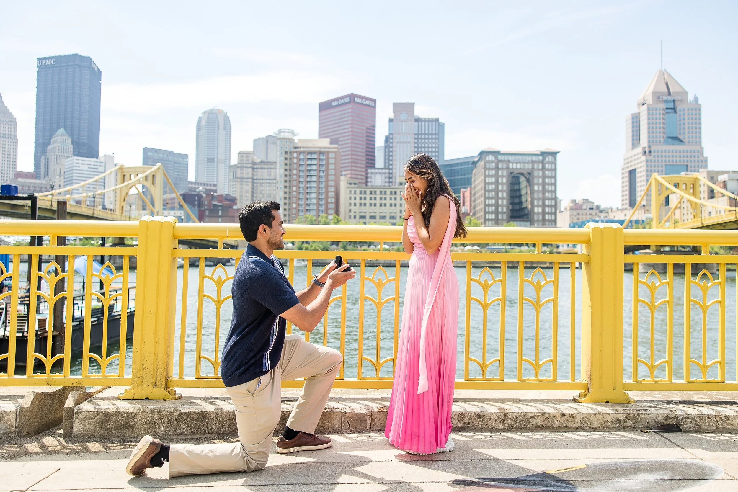 A Beautiful Surprise Proposal on Pittsburgh's North Shore | Ram &amp; Naina
