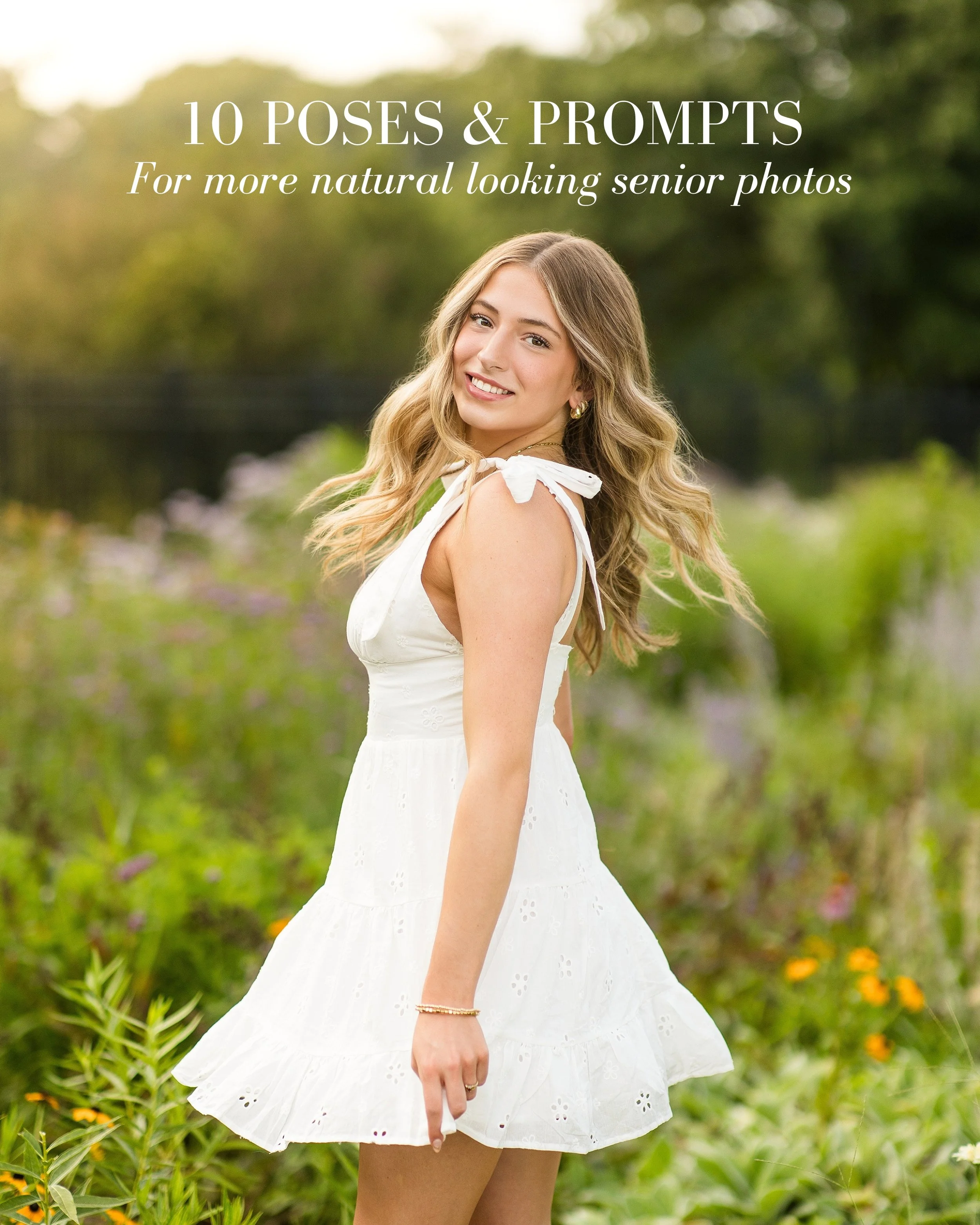 how to post for senior pictures, natural senior photo posing ideas, how to become a senior photographer
