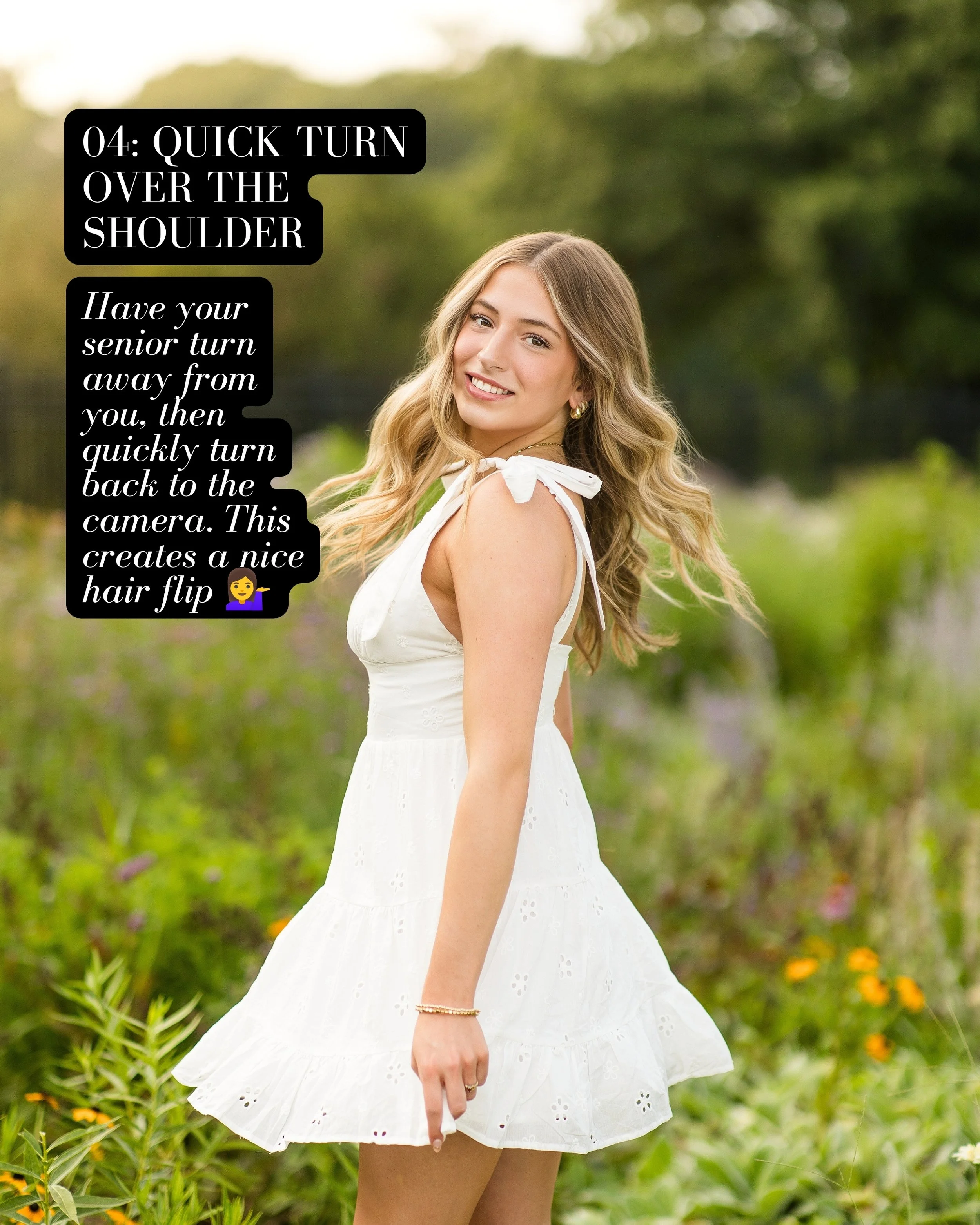 how to post for senior pictures, natural senior photo posing ideas, how to become a senior photographer