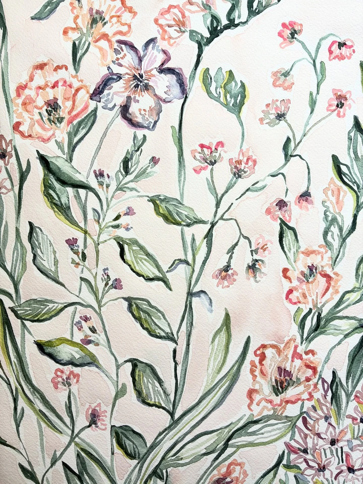 Currently creating a botanical collection of 18&rdquo;x24&rdquo; original watercolors for upcoming Spring markets! And, I&rsquo;m thrilled to share that I&rsquo;ll be a first time vendor at the beautiful @winterthurmuse Artisan Market this summer on 