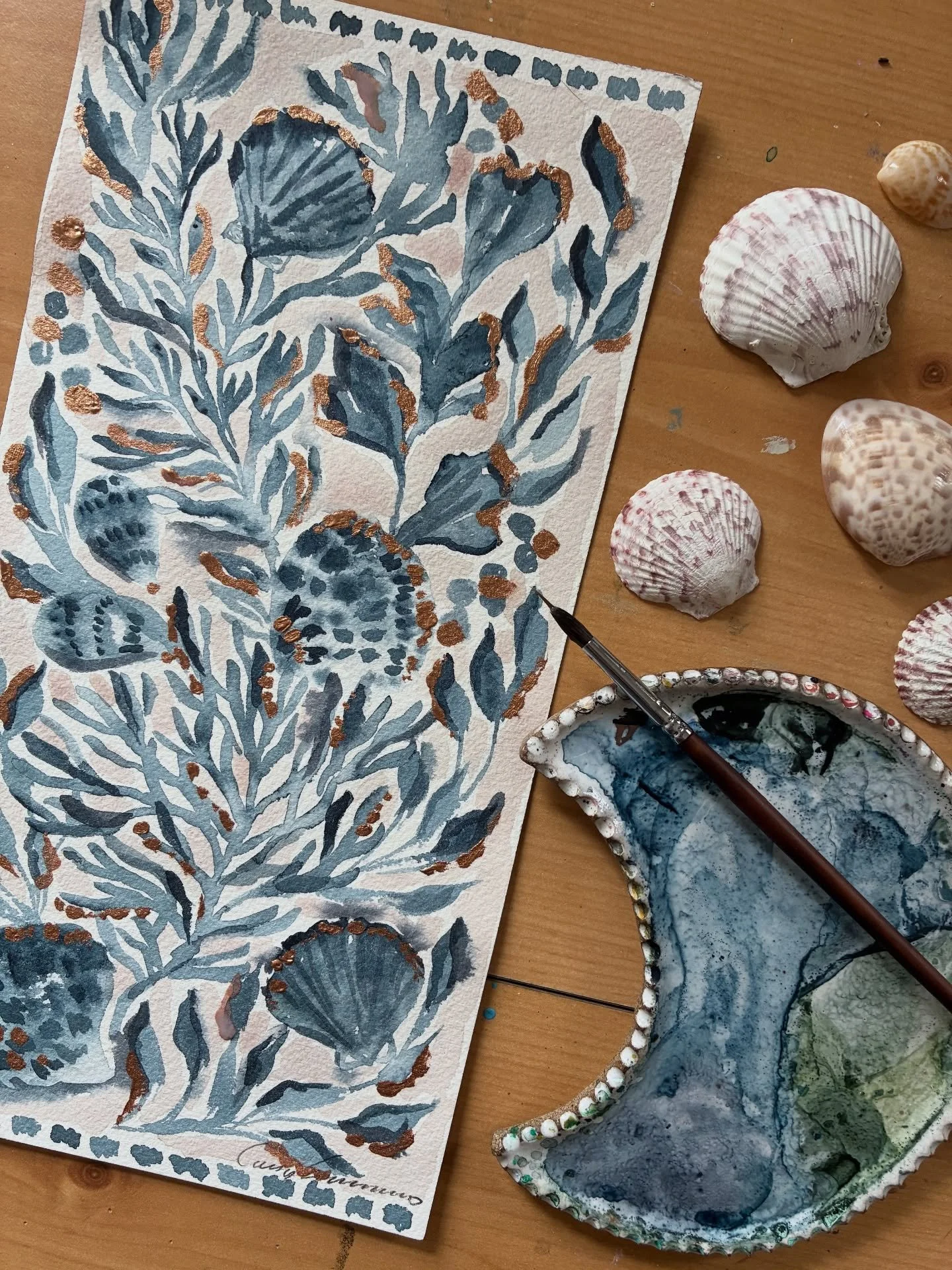 Watercolor Underwater Study | Perfect for a lil blank wall in your shore house 🐚 A few new original paintings added to my online shop- Link in bio!