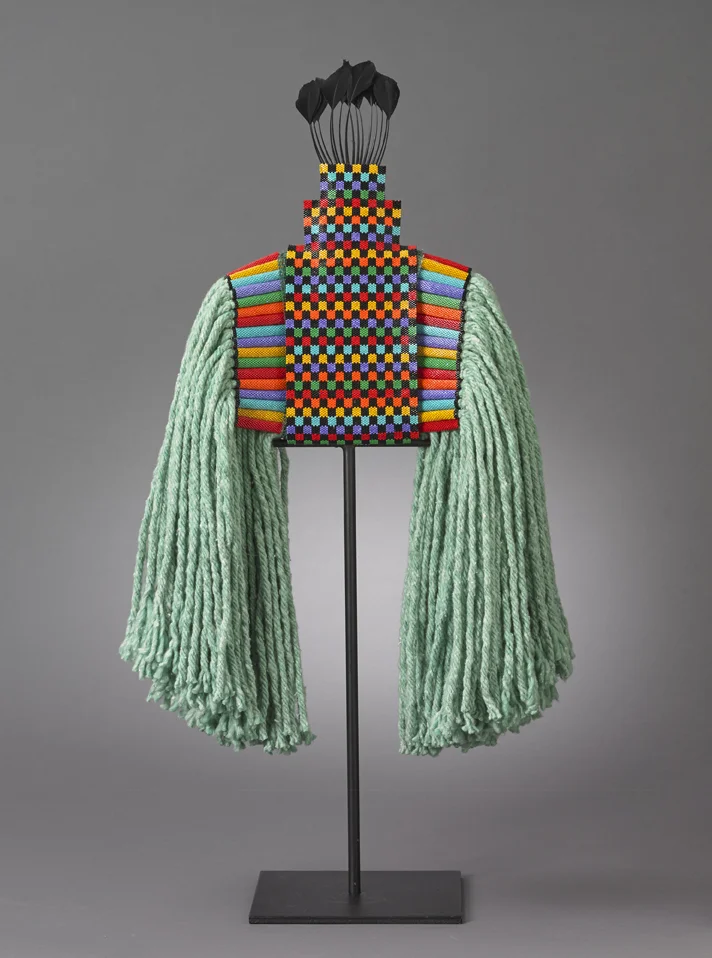 Mop with Beaded Squares