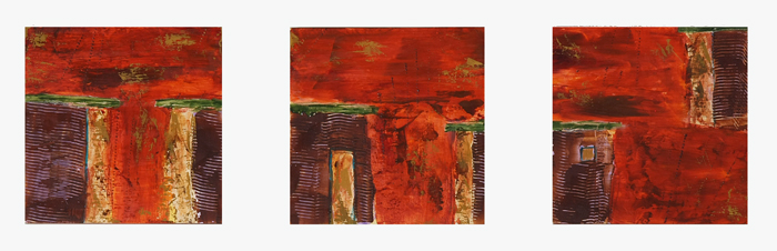 1526 a b c Pueblo Series Triptych