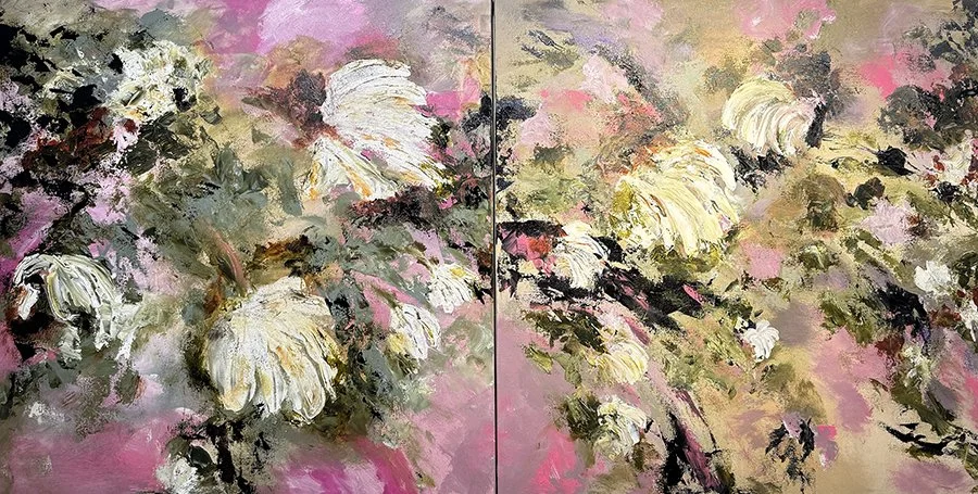 #2611 Floral Series Diptych
