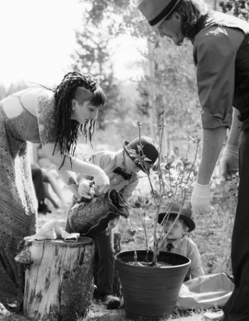 Family blending Tree Planting Ceremony