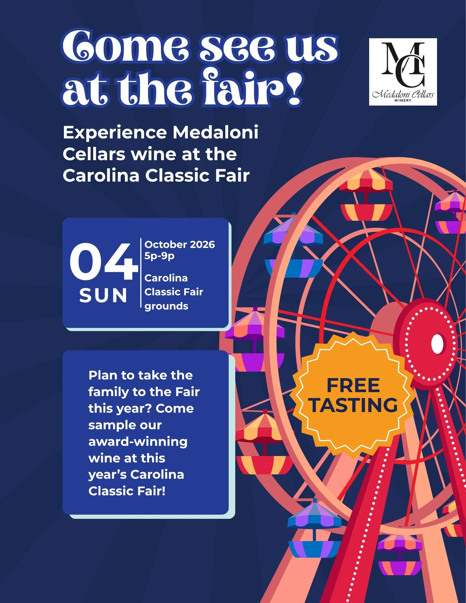 Medaloni Cellars At the Fair!!