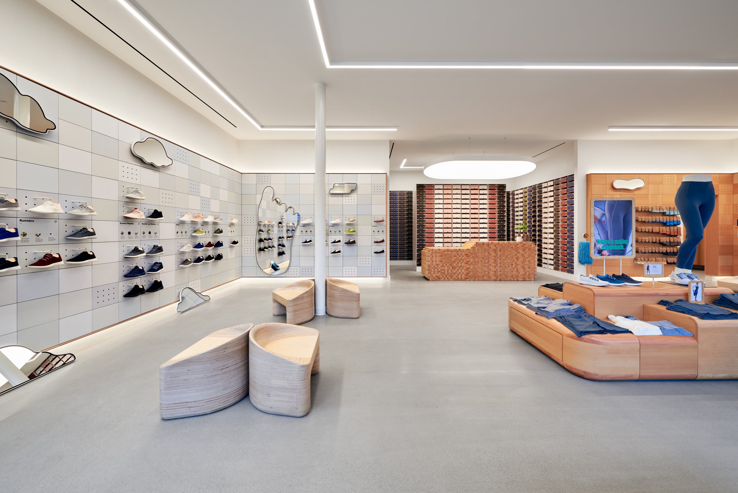 Allbirds storefront photography at Oak Brook Center in Illinois