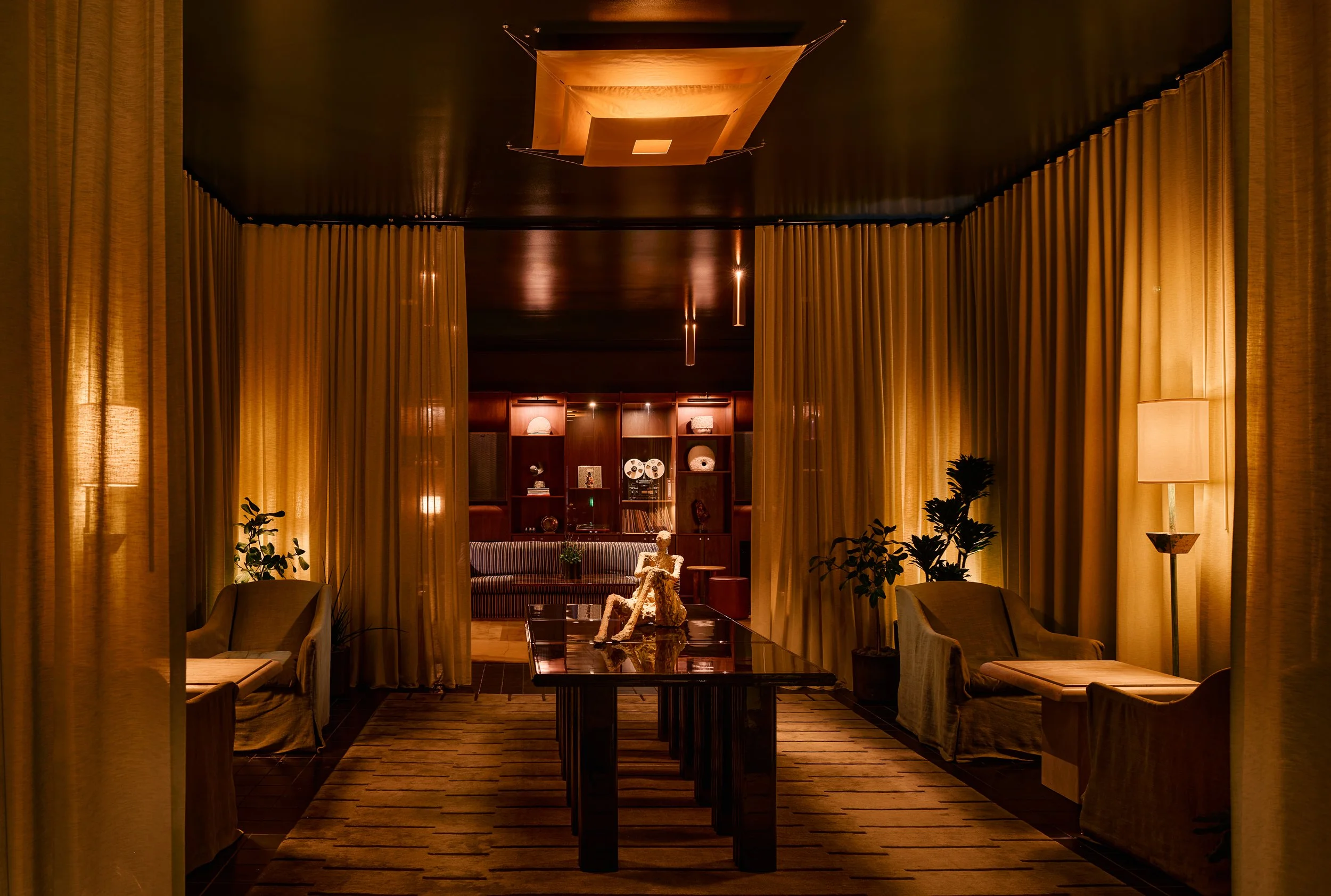 St. Augustine Hotel by Bunkhouse in Houston, TX designed by Post Co. with lighting design by Within Light
luxury hotel interior architecture photography