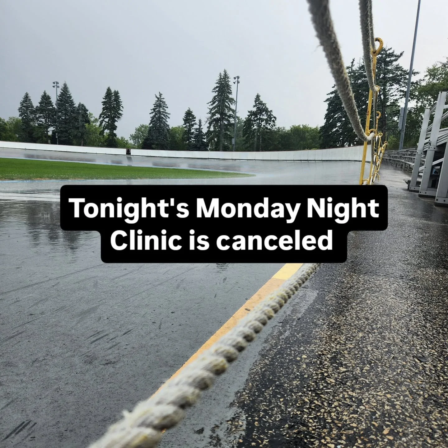 Hi everyone, given the forecast for storms this evening, tonight's (8/18) Monday night clinic is canceled. Hope to see you on Thursday for the International Omnium State Championships and next Monday for the final Monday night clinic of the year!