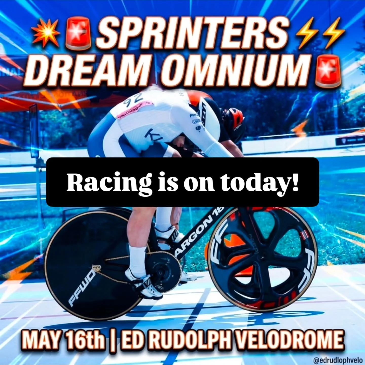 Rain should clear up by 9 am and then it will be a perfect day for sprinting!