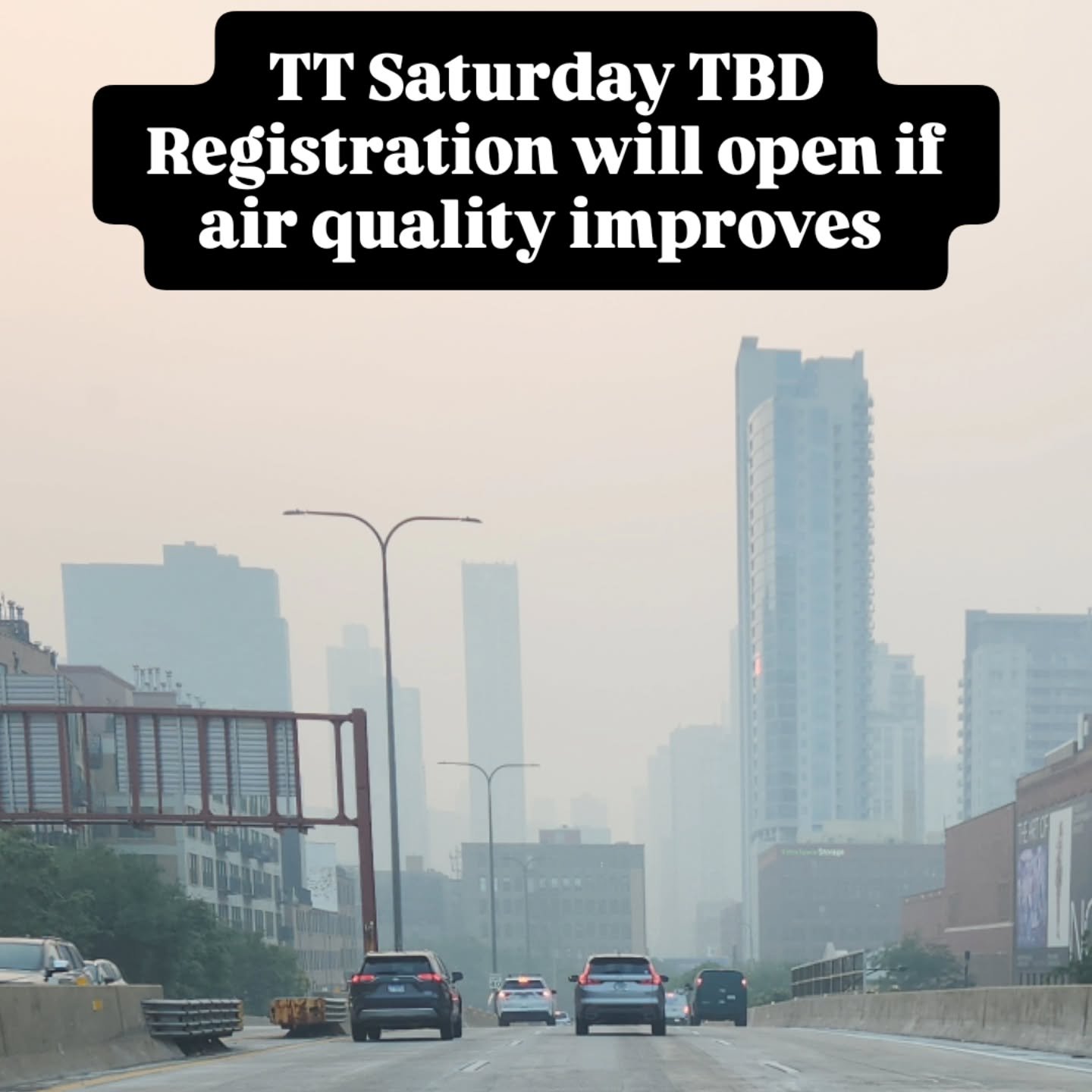 UPDATE: We are holding off opening registration for tomorrow's Time Trial Saturday until the air quality improves. 

Hopefully we can race!  We will continue to monitor the situation!

📸 by Val from this morning's commute