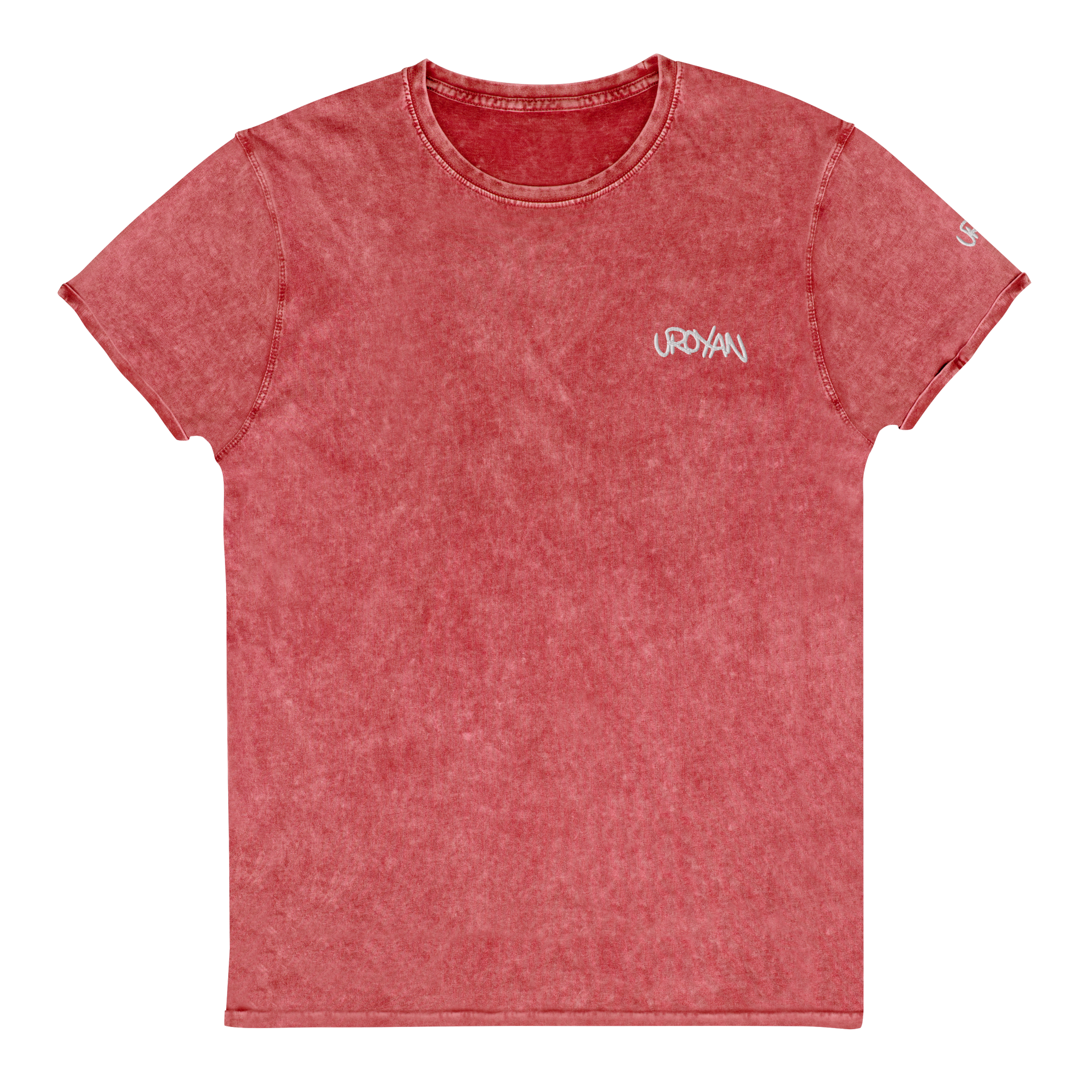 unisex-denim-t-shirt-garnet-red-front-657900b22a818.png