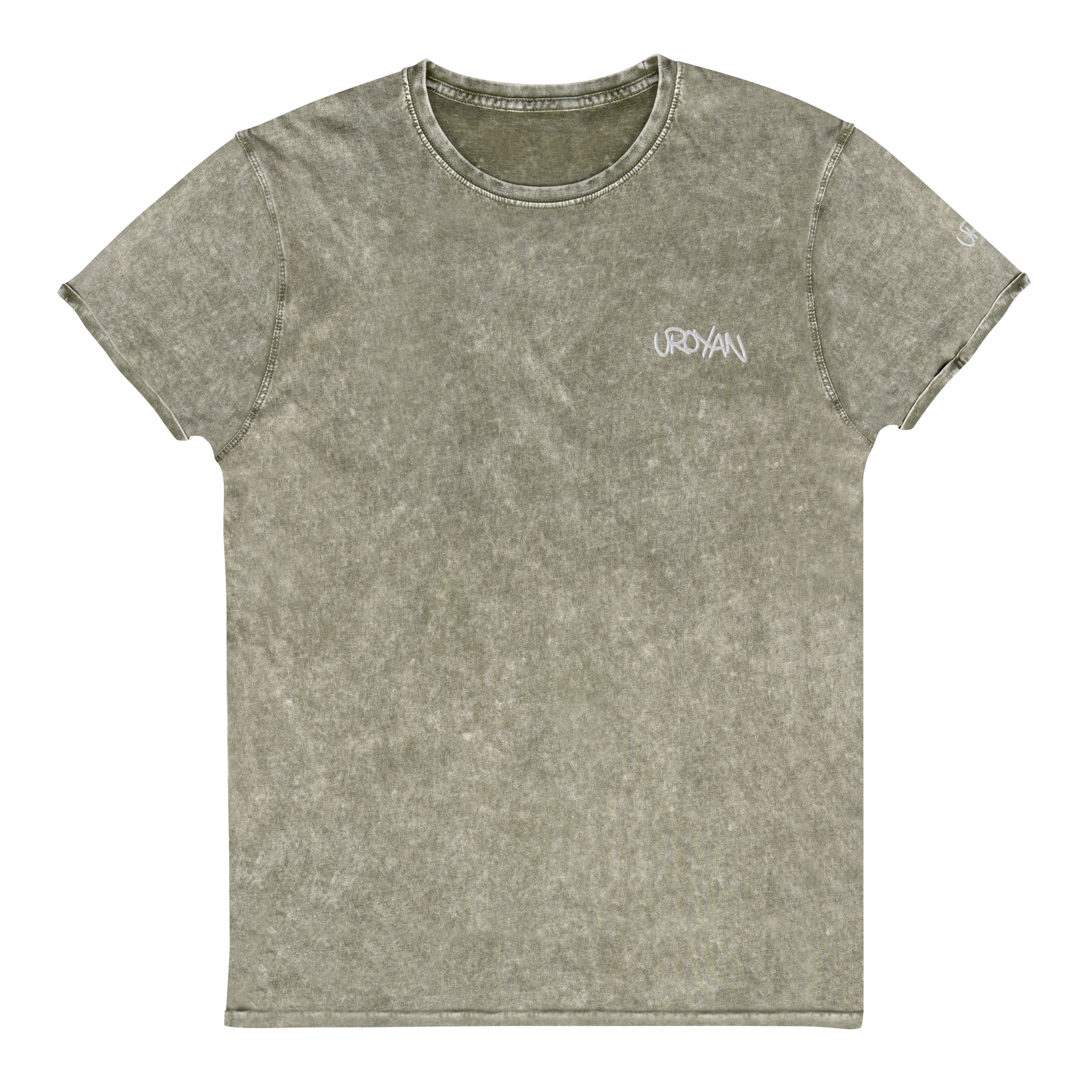 unisex-denim-t-shirt-dark-army-green-front-657900b22ac19.png
