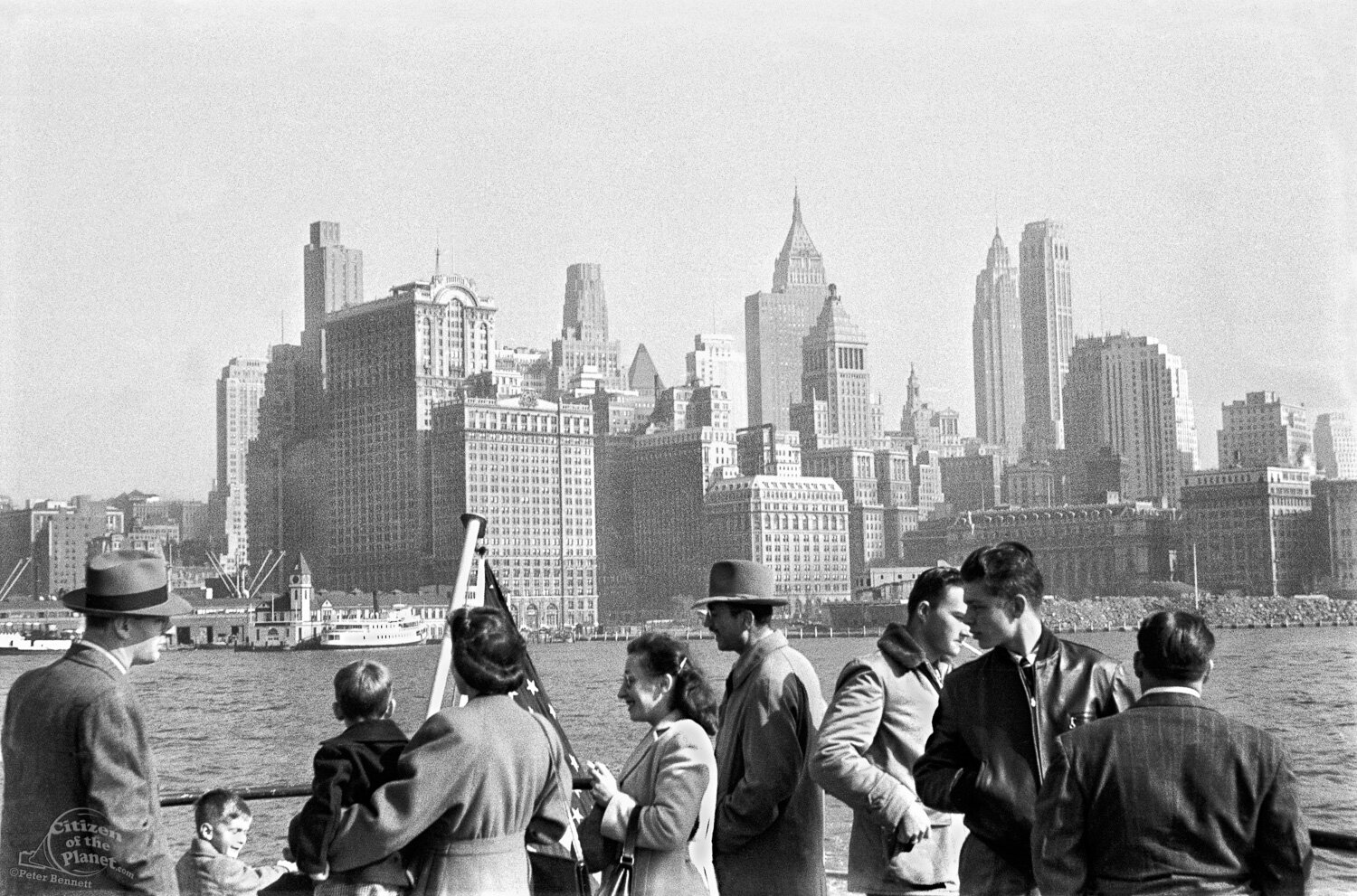 Lower Manhattan from Staten Island Ferry, 1948