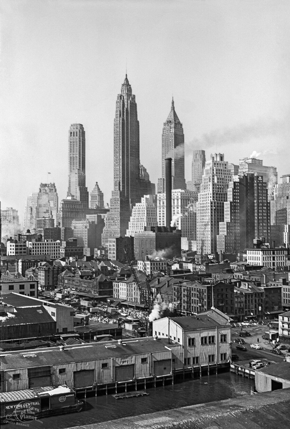 Lower Manhattan from Brooklyn Bridge, 1947