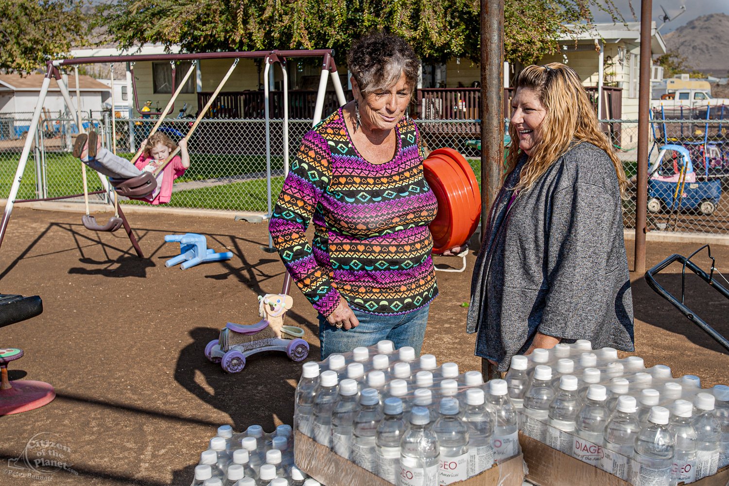  Donna Johnson delivers bottled water to local residents of East Porterville whose wells have run dry. 