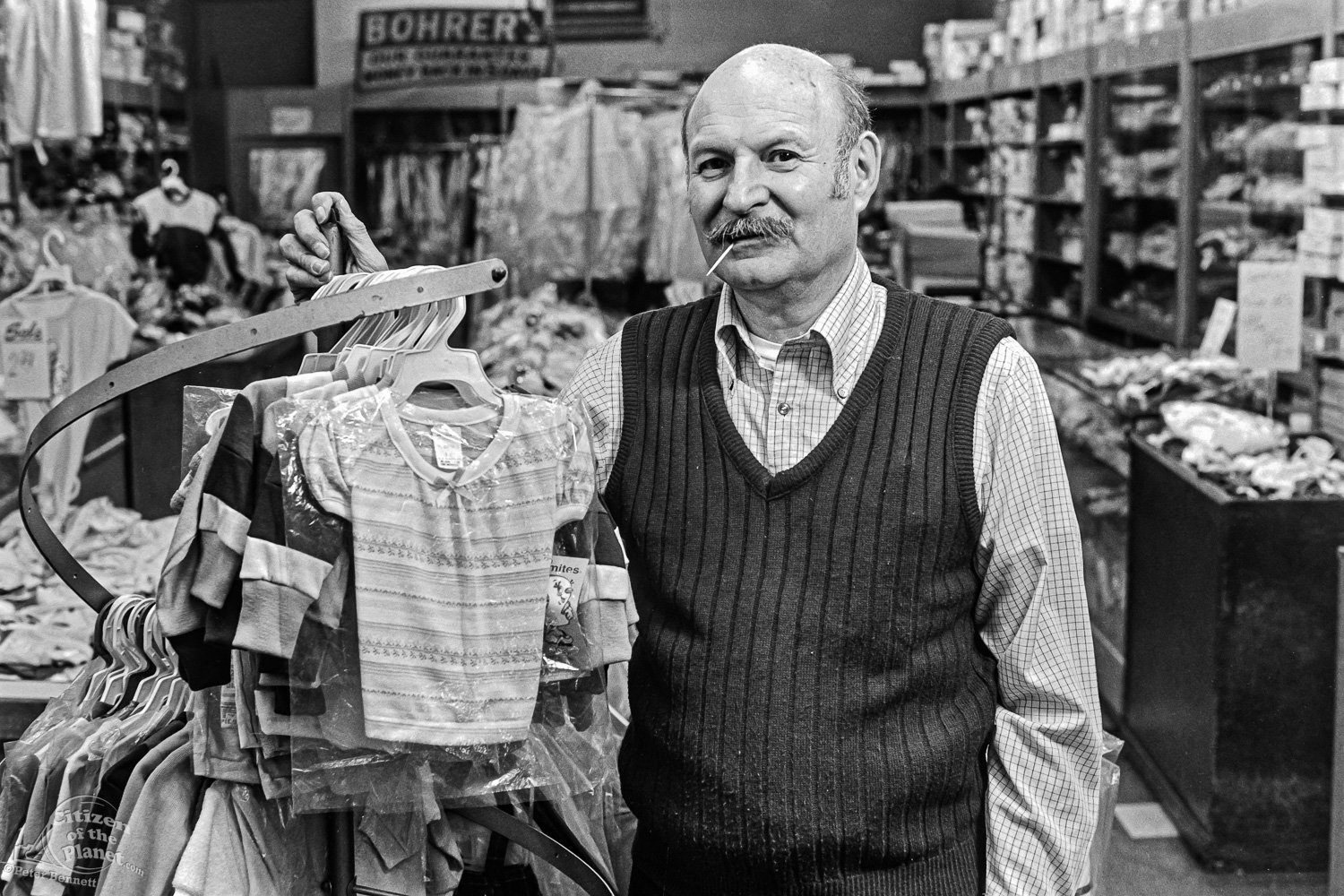  Harry Bohrer in his store, 1st Avenue 