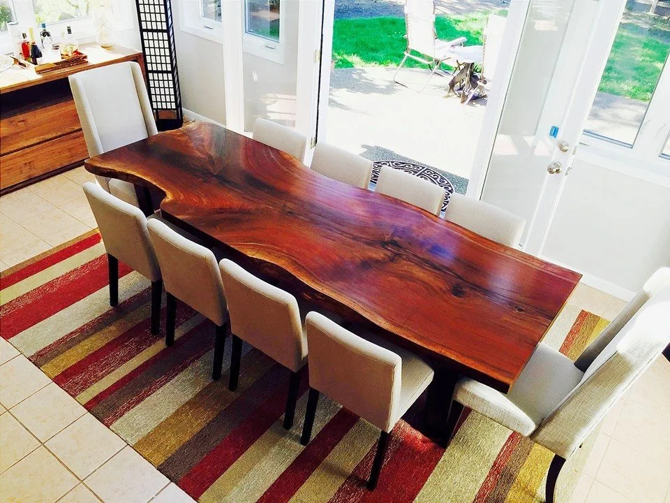 9' BLACK WALNUT DINING TABLE