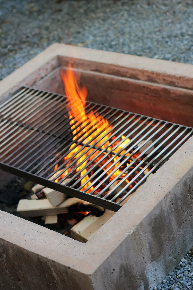 concrete fire pit on Northcliff Fire Pit Kingbird Design