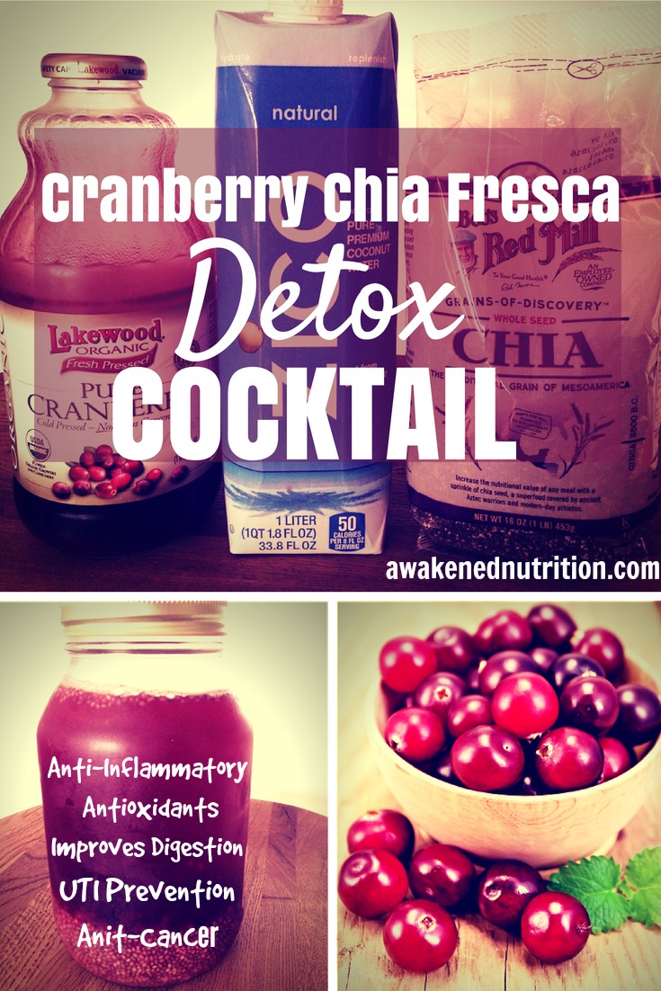 Cranberry Chia Fresca Detox Cocktail