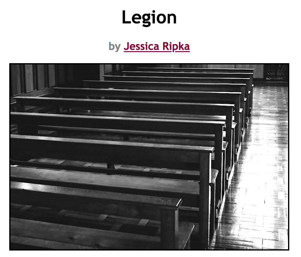 “Legion” - Eclectica Magazine - 01.21.20