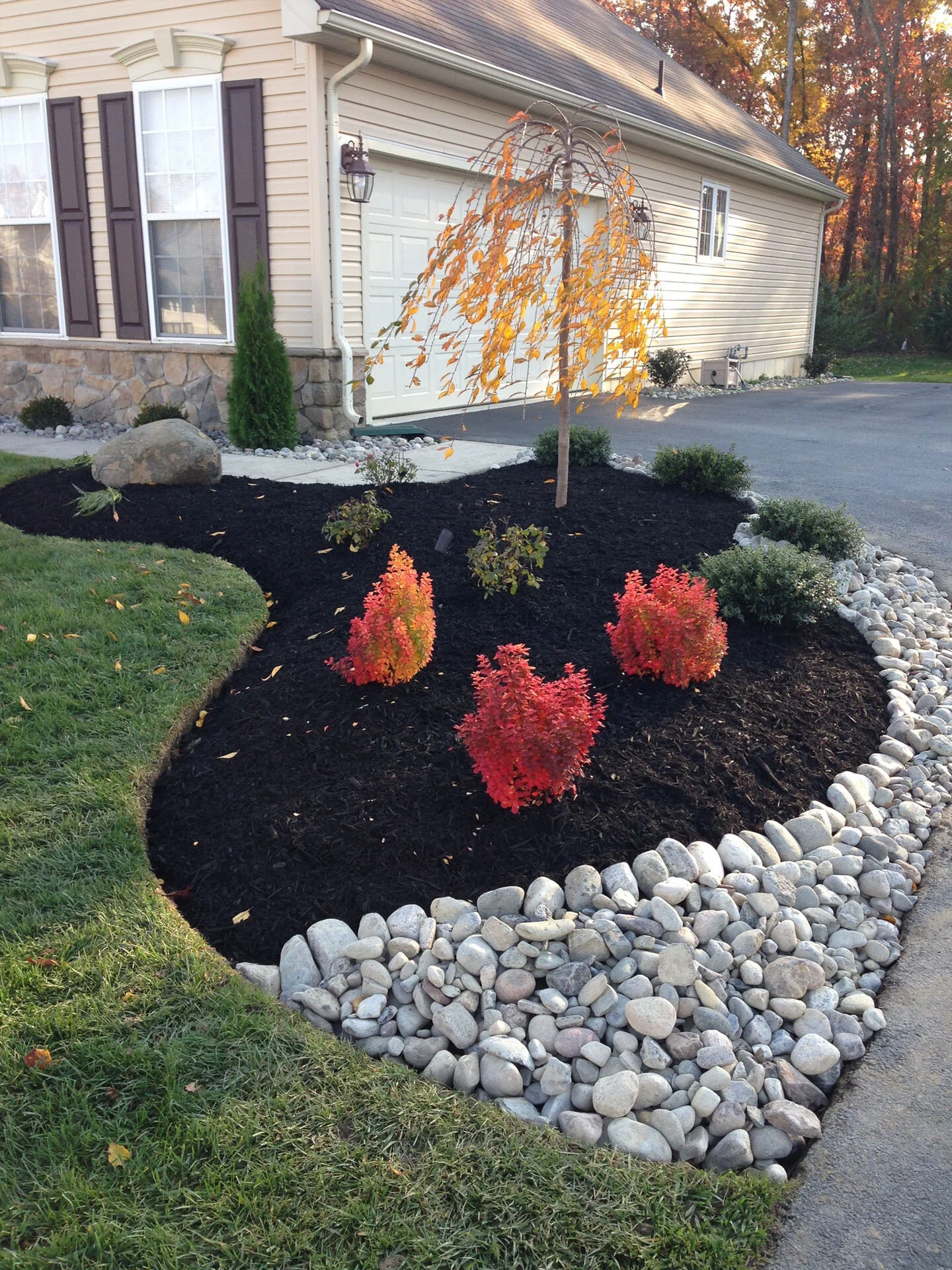 Landscaping Renovations Portfolio River Rock — DiBiase Landscaping