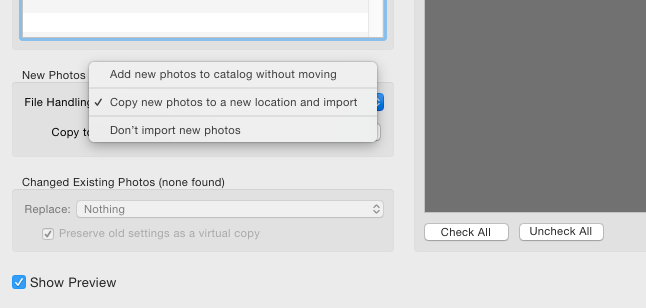 Pay close attention to whether or not you need to copy your images to a new location.