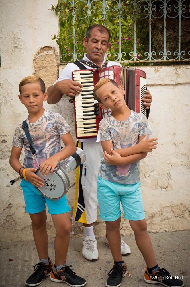 Street performers in Athens.