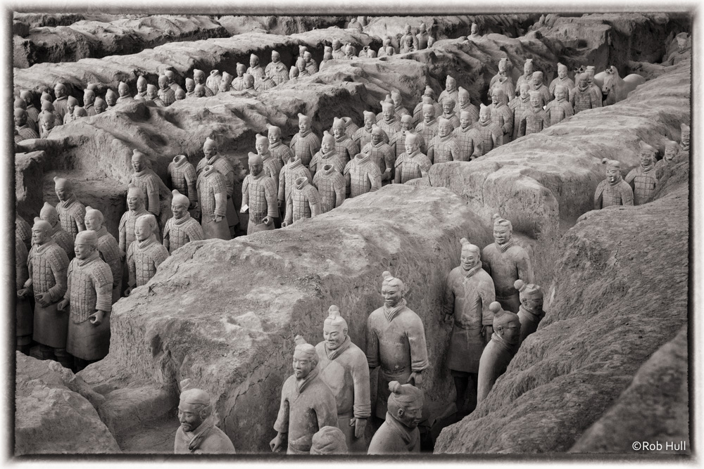 Terracotta Warriors in the Mausoleum of the First Qin Emperor, Xi'an, China. 