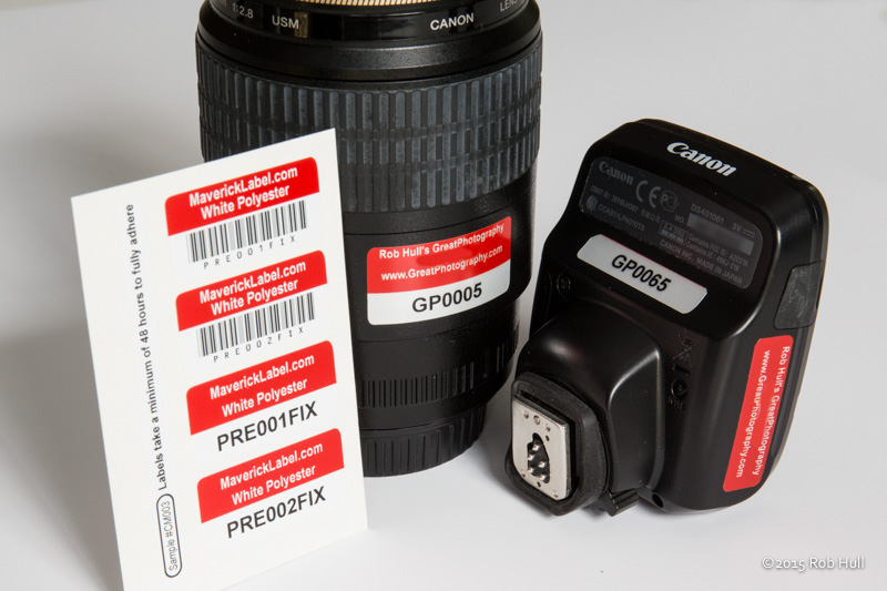 For higher dollar equipment you may want to use asset labels. They mark your equipment with contact information and tracking information. 