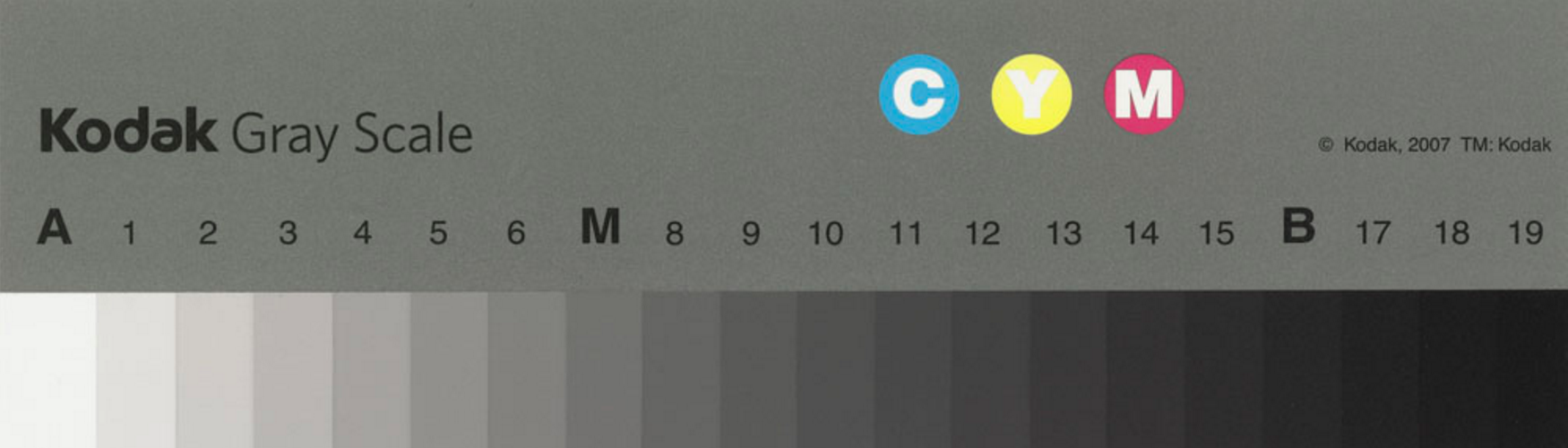 The Kodak Gray Scale was very popular as a way to determine the values of brightness from white to black. 