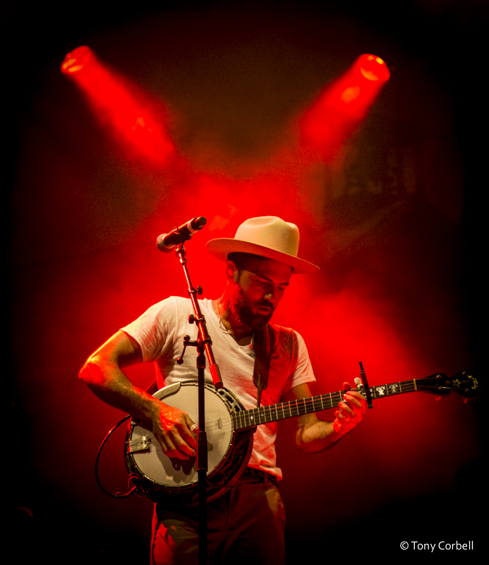 One of my favorite images from a recent Avett Brothers concert, the color has impact and adds a high energy mood to the image.