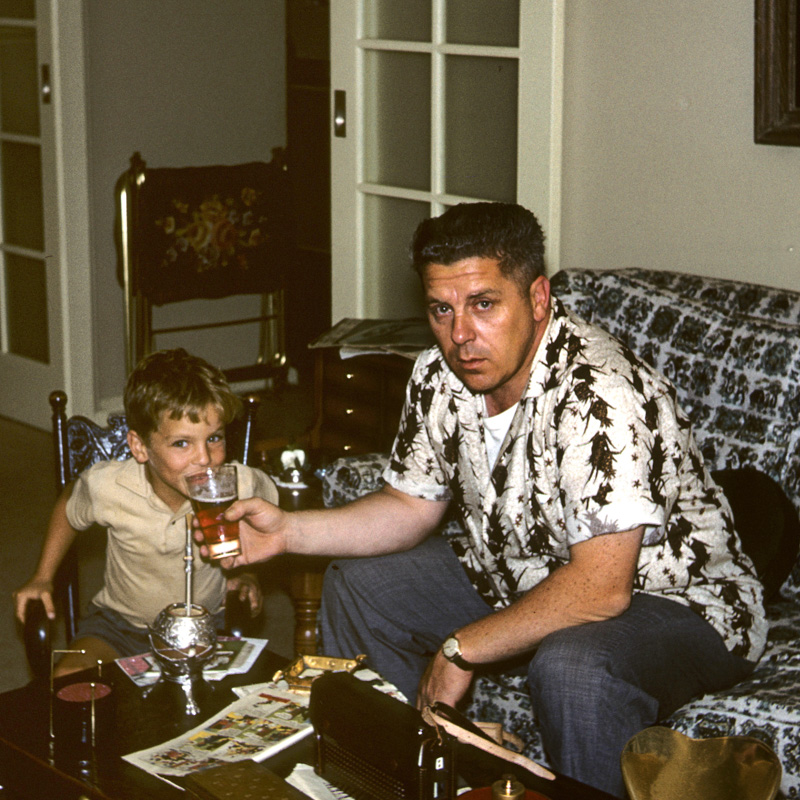 Your's truly and my Dad. I'm sure mother had some words for him.