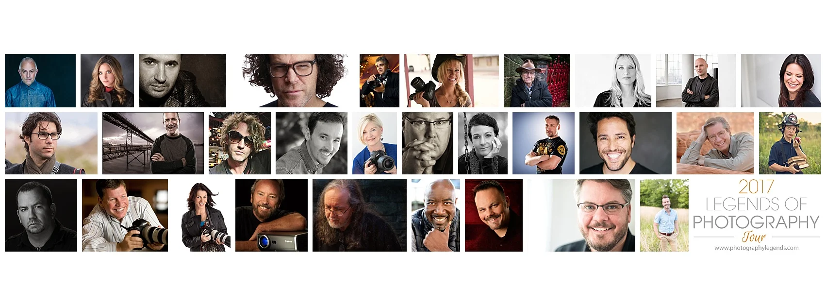 The current "Legends of Photography Tour" is now On The Road. Details can be found at www.photographylegends.com Don't miss this great opportunity to learn in an intimate evening program, from some of the best in the business.