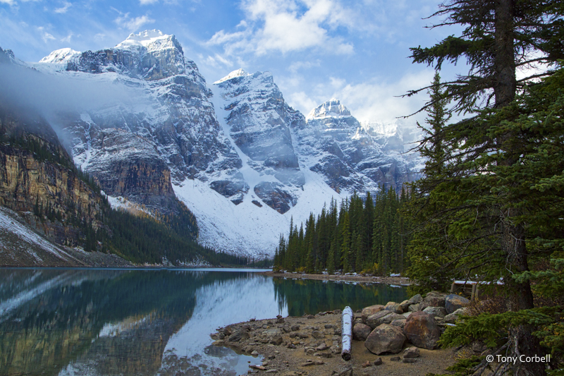 Lake Moraine in the Canadian Rockies. This was shot at our workshop last October and processed with Luminar by Macphun.