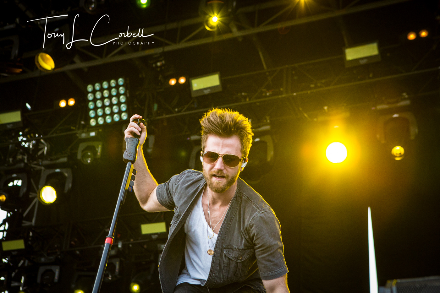 Colton Swon doing what he does best on tour. Catch them on the road w/ the great Carrie Underwood.