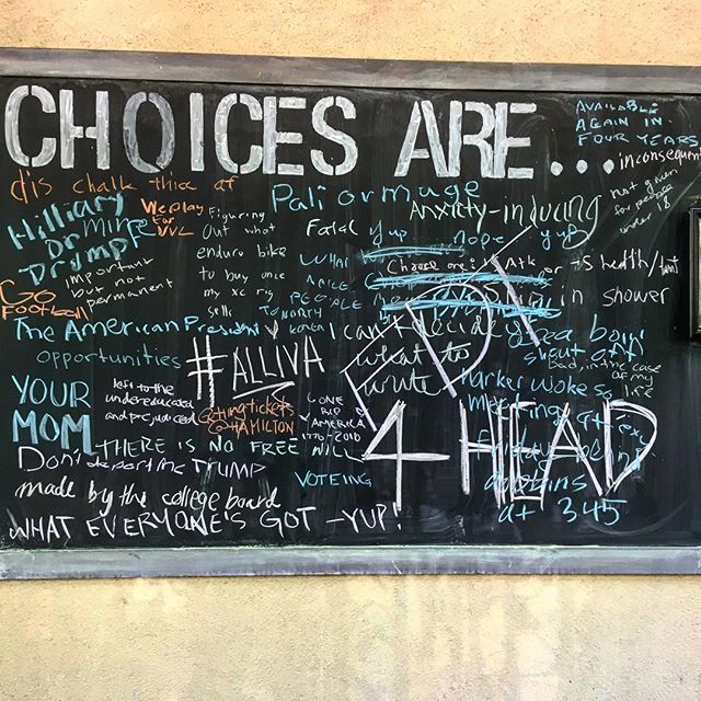 choices are...