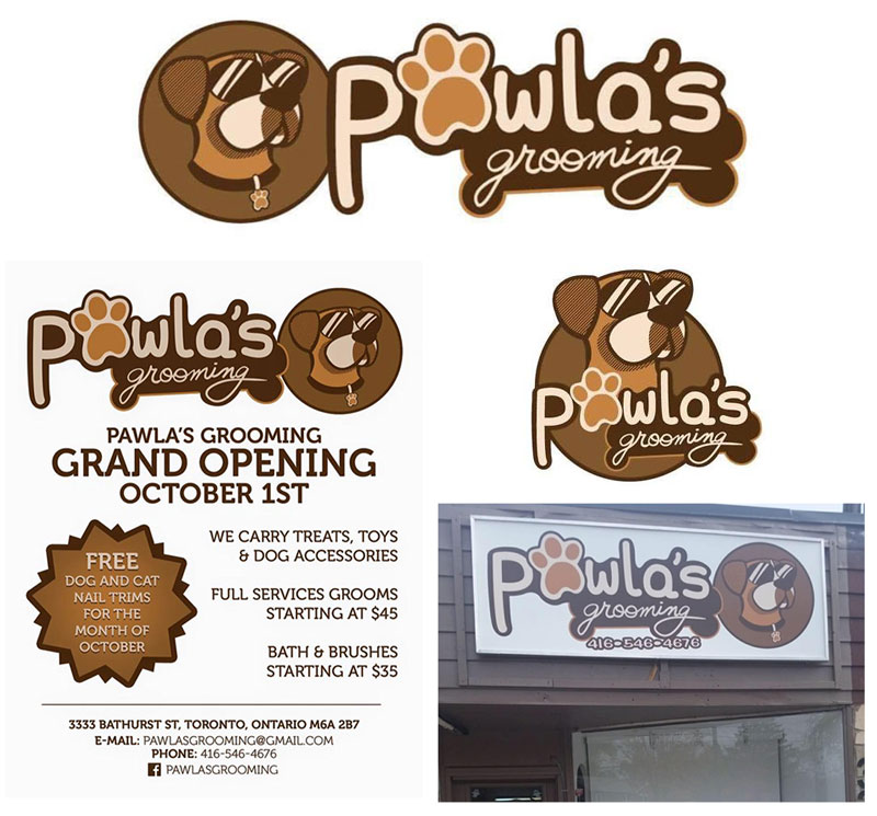 Pawla's Grooming Logo and Branding (Copy)