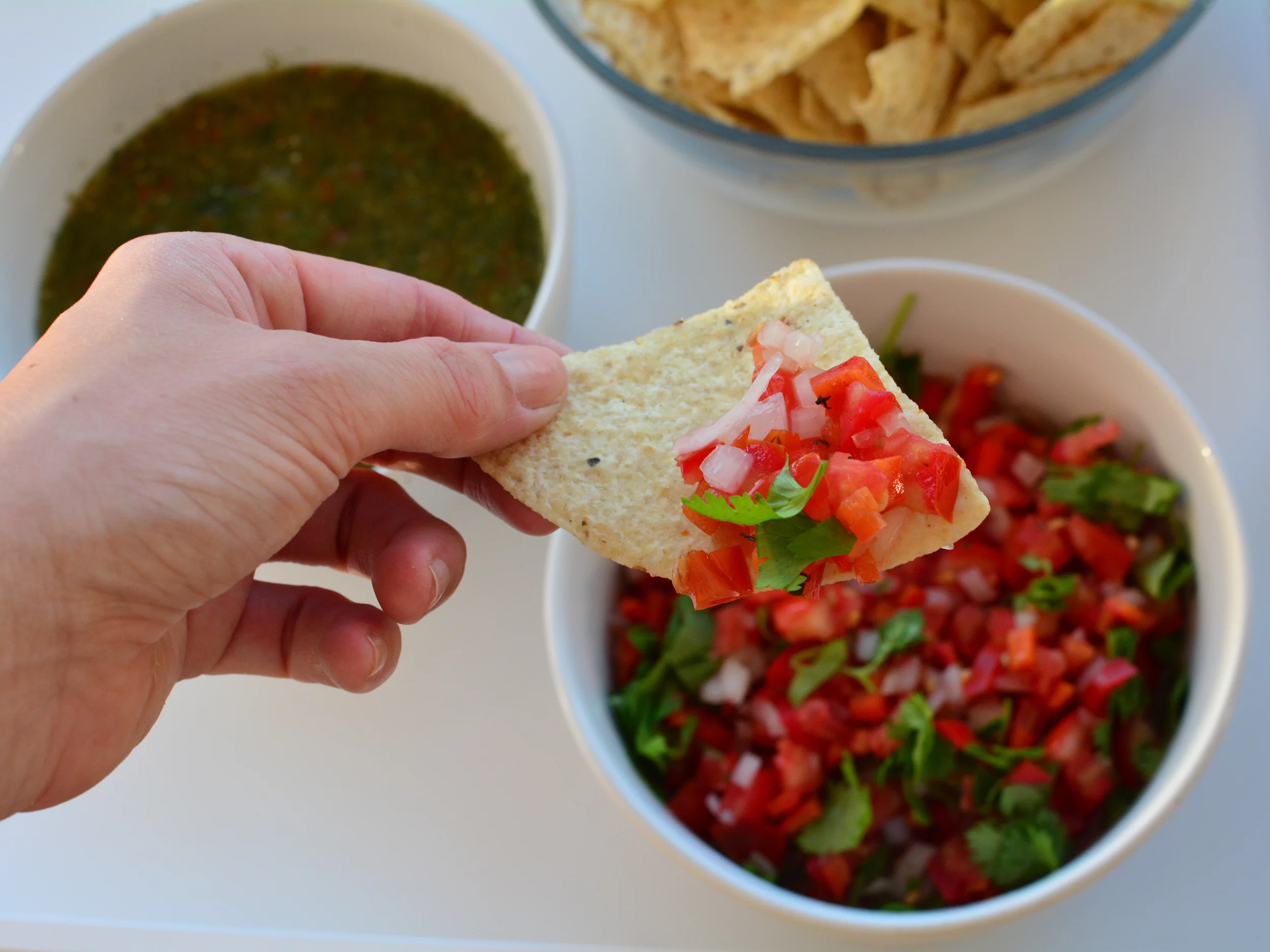 Don't worry, I taste tested both salsas extensively. 