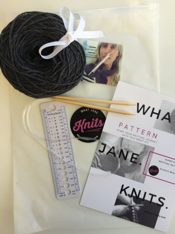 Slouch Beanie knitting kit