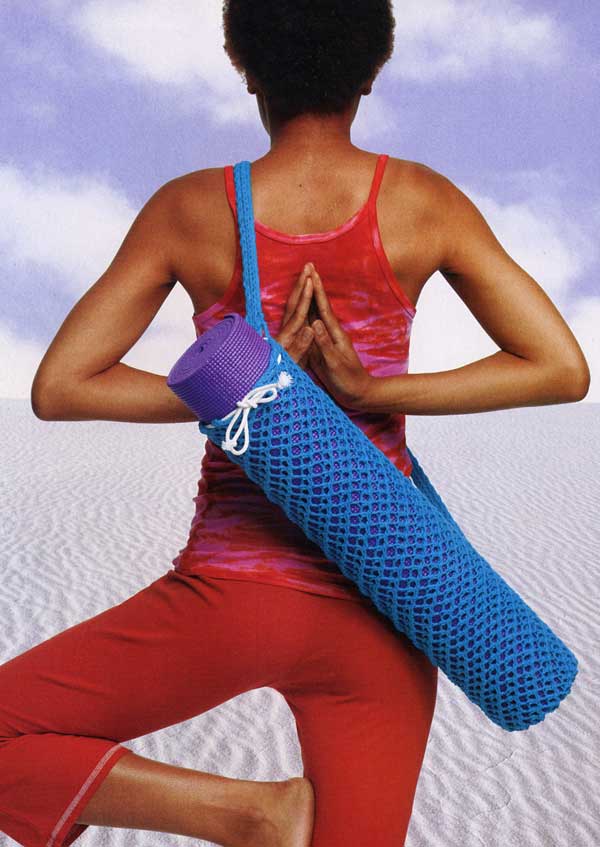 Canadian Living pattern for this knitted yoga bag here