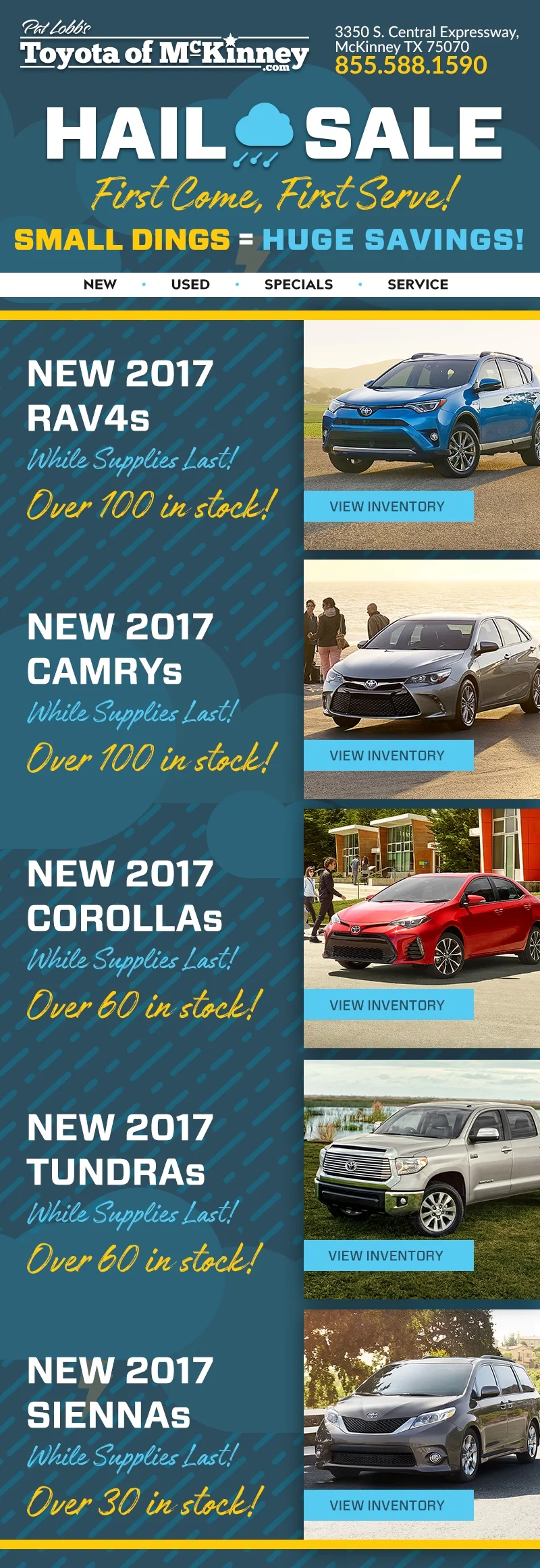 Hail Storm Aid Email Blast