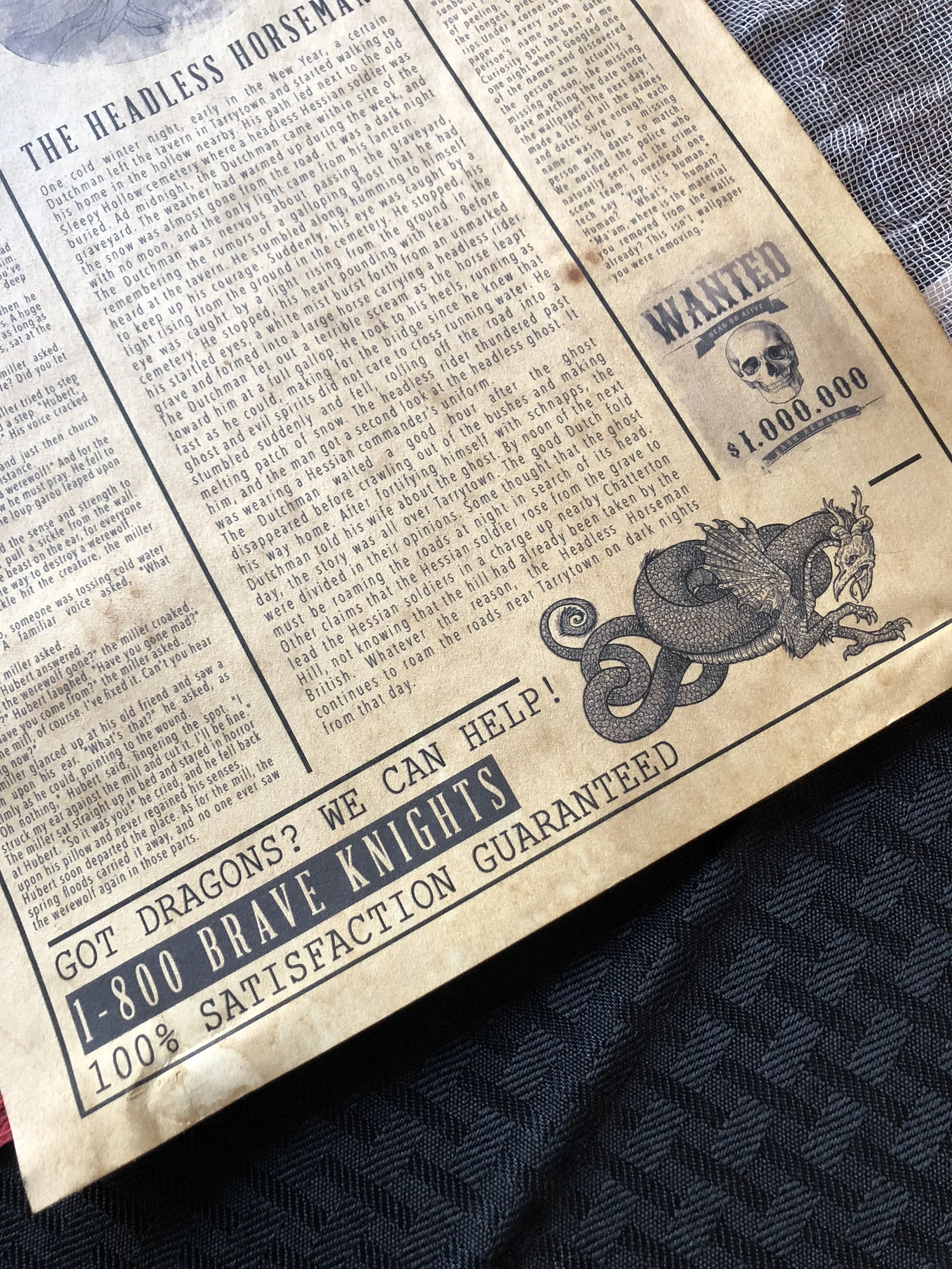 Newsletter Styled Halloween Party Invite