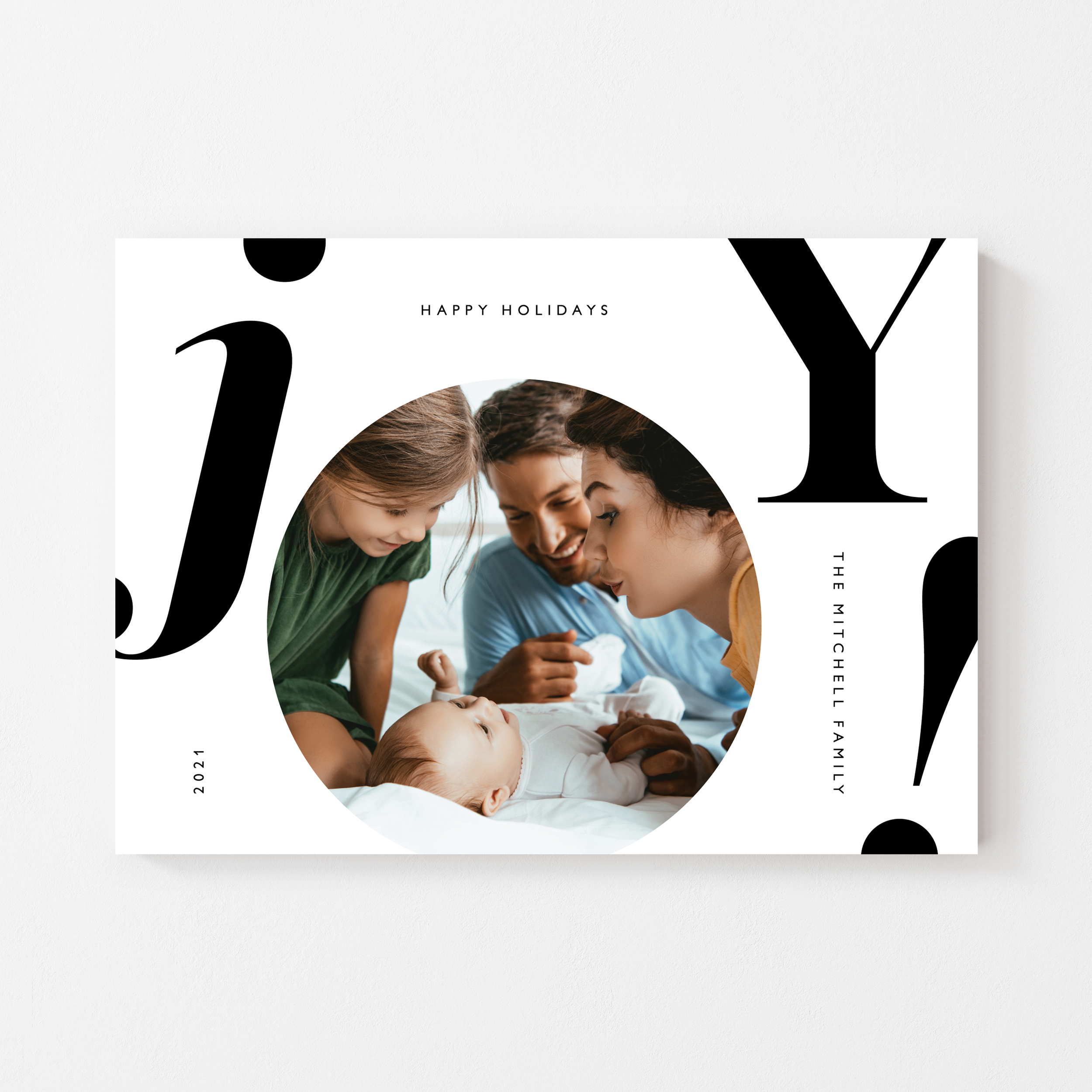 Joy Typography Photo Holiday Card