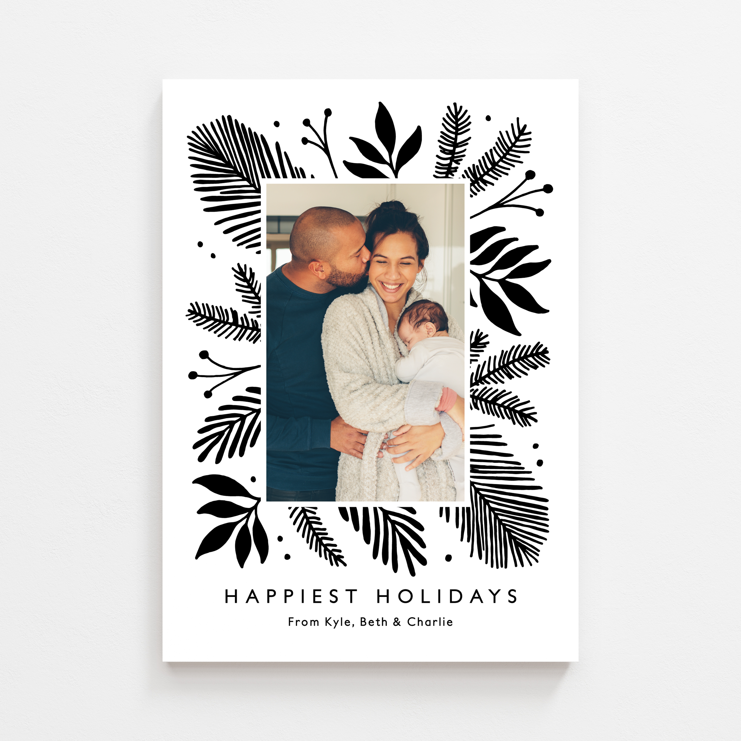 Happiest Florals Photo Holiday Card