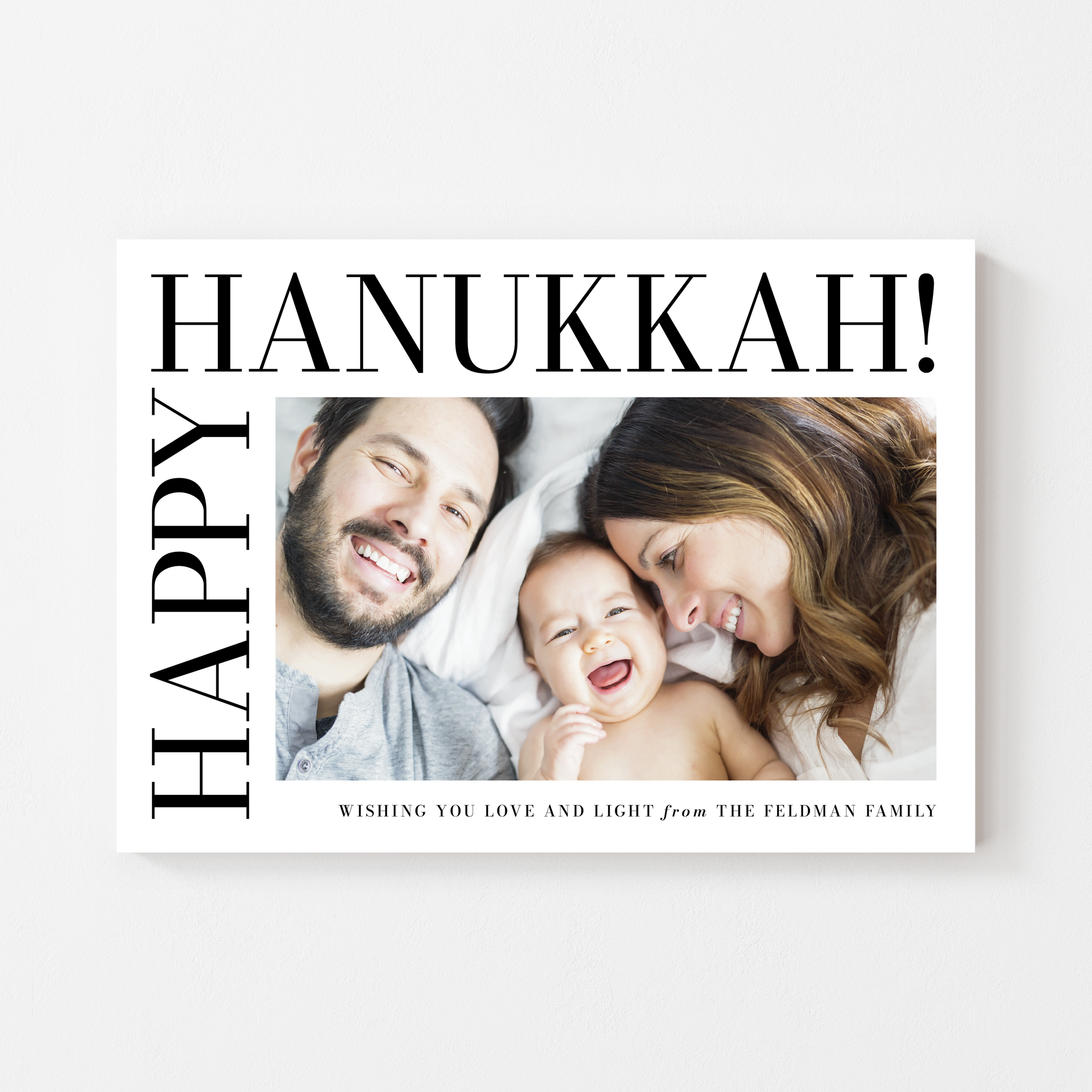 Hanukkah Border Photo Holiday Card