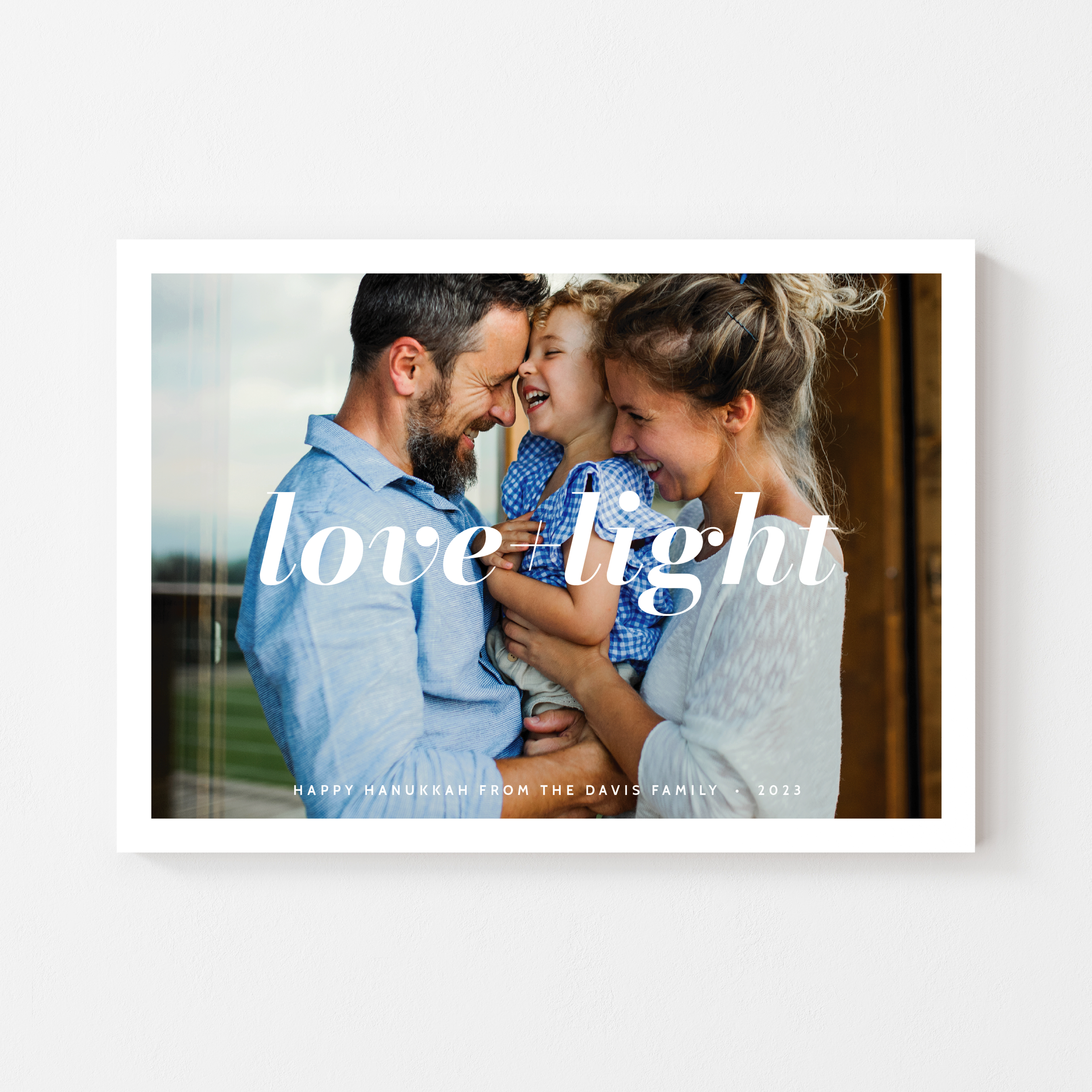 Love and Light Overlay Photo Holiday Card